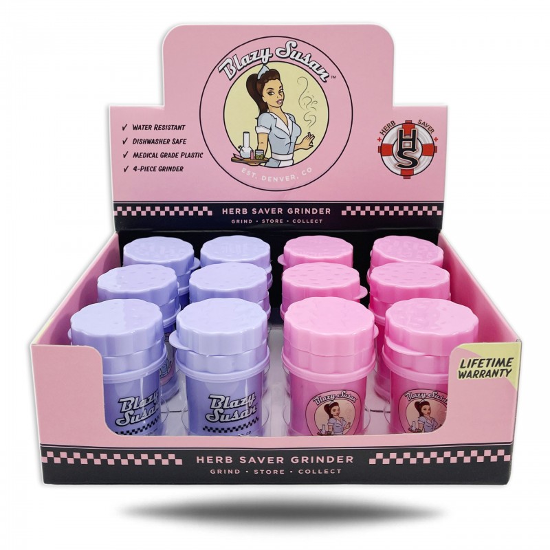 Blazy Susan Mini Herb Saver Grinder Display 12ct, thc, , dry herb